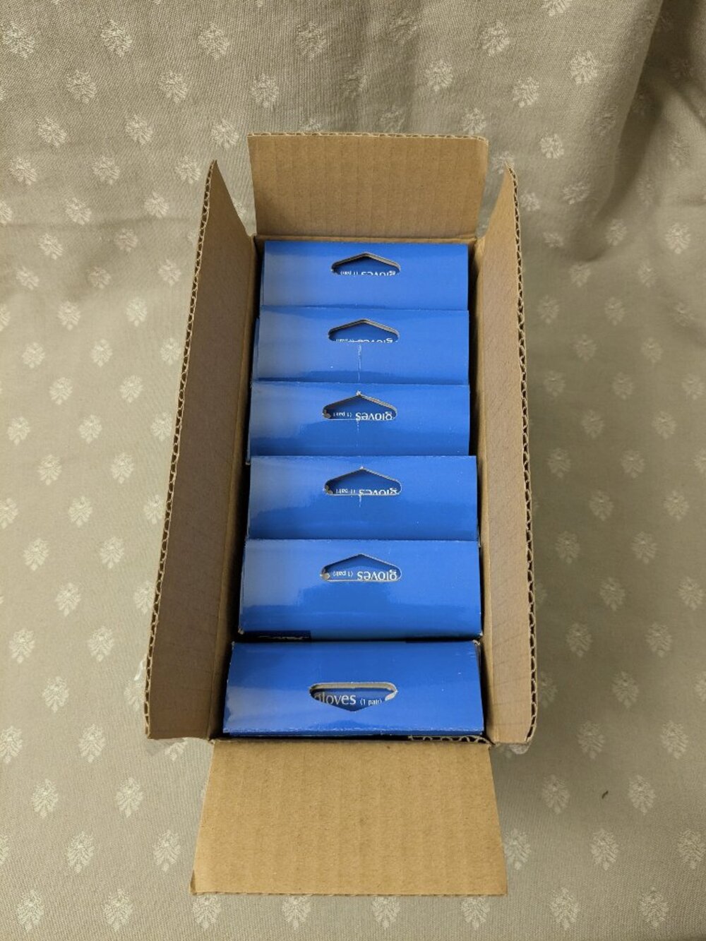 New! Case of 6 Pair of White Cotton Gloves XL